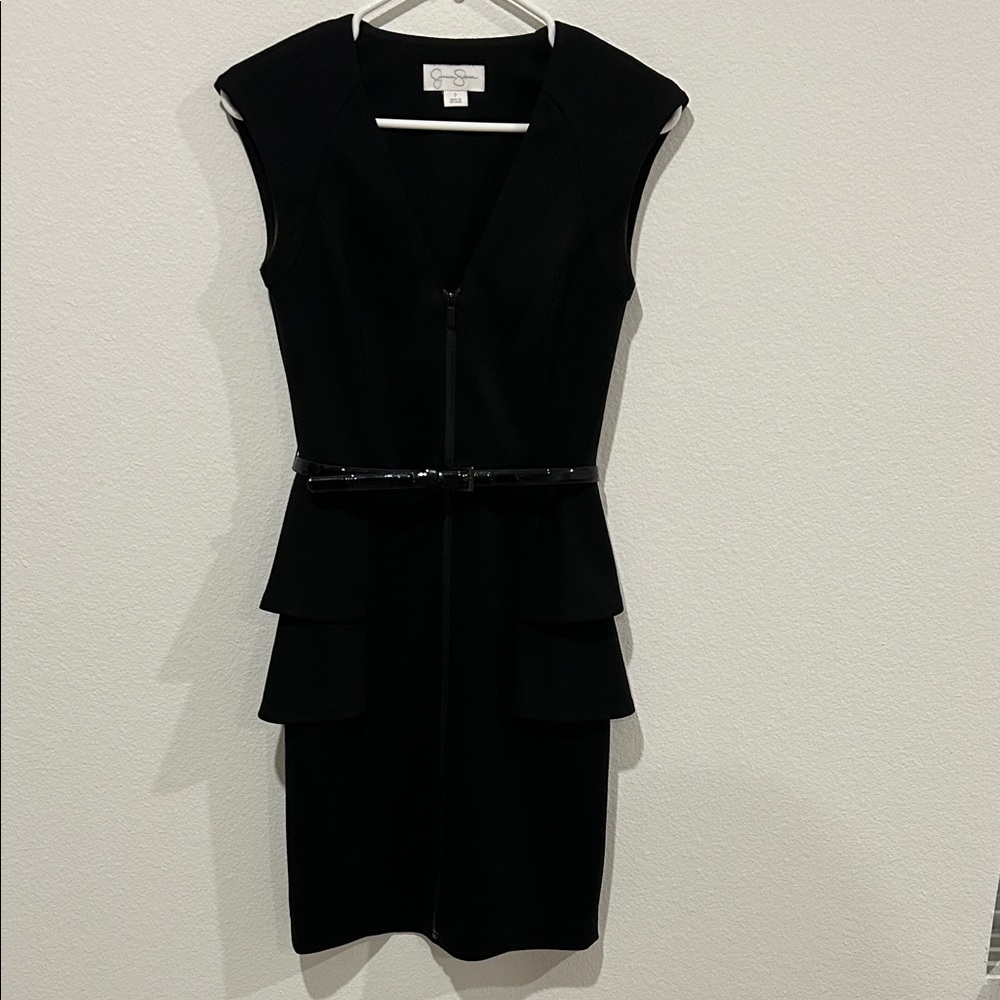 Jessica Simpson Black Ruffle Mini Dress - Picture 1 of 4